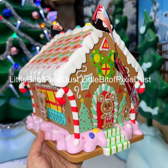 Disney Parks Disneyland Mickey and Minnie Gingerbread House Popcorn Bucket - Picture 2 of 6